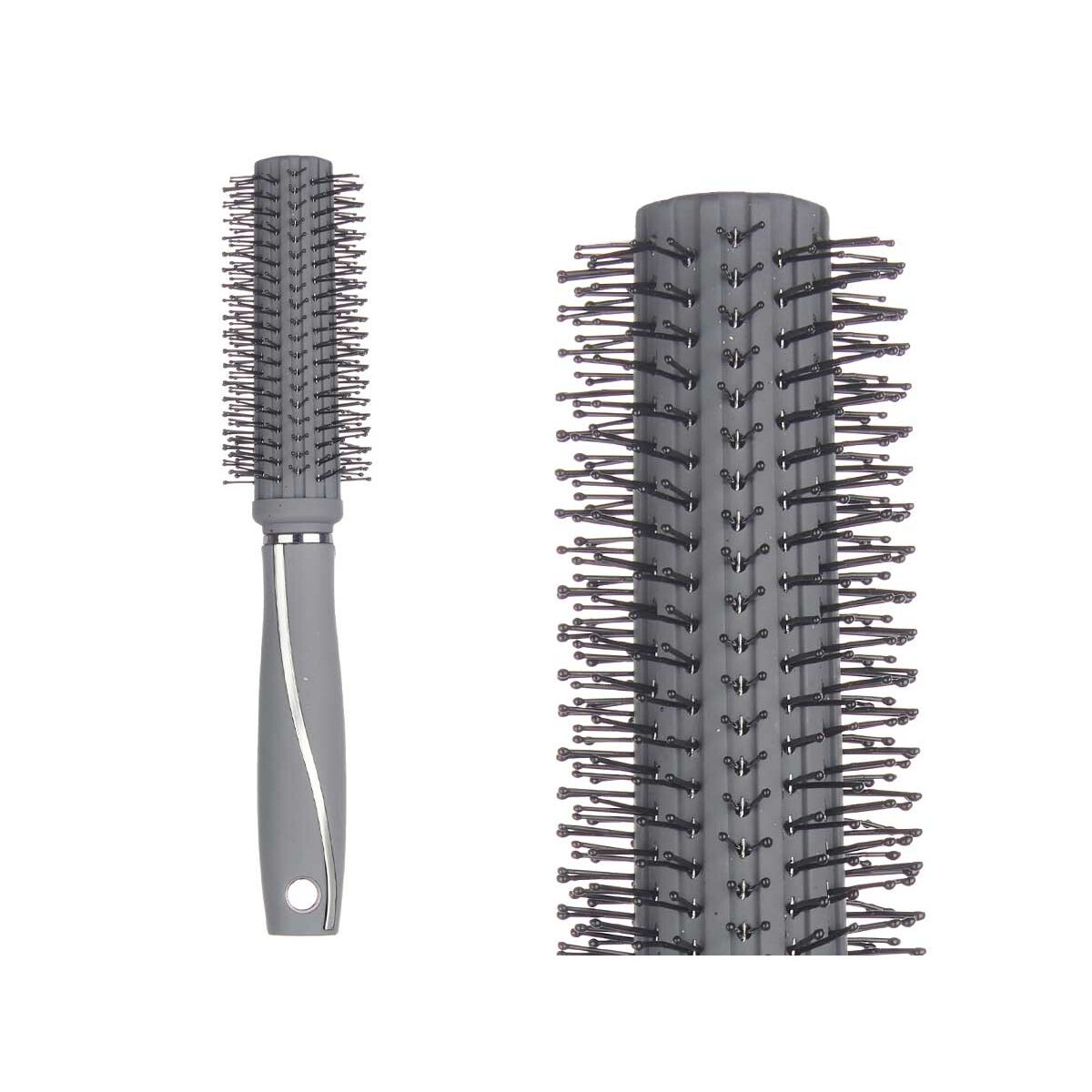 Brosse Ronde Berilo Gris Silicone Plastique (12 Unités)