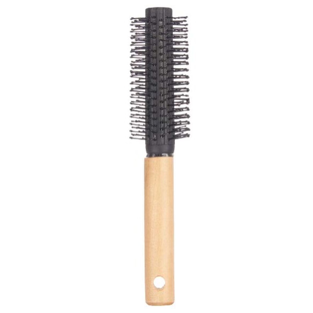 Brosse Ronde Berilo Marron Noir Bois Silicone Plastique (12 Unités)