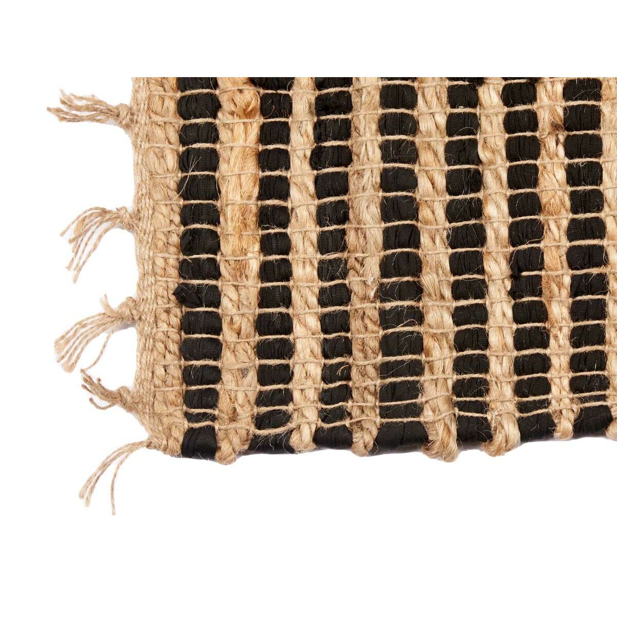 Tapis Gift Decor Noir Naturel Rayures 60 x 1 x 90 cm (12 Unités)