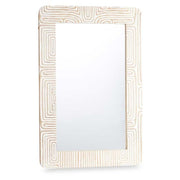 Miroir mural Gift Decor Blanc Marron 90 x 60 x 2 cm Rectangulaire