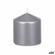 Bougie Acorde Argenté 7 x 7,5 x 7 cm (24 Unités)