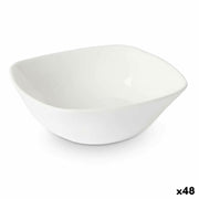 Bol pour Apéritifs Vivalto Blanc Verre opalin Carré 11 x 4 x 11 cm (48 Unités)