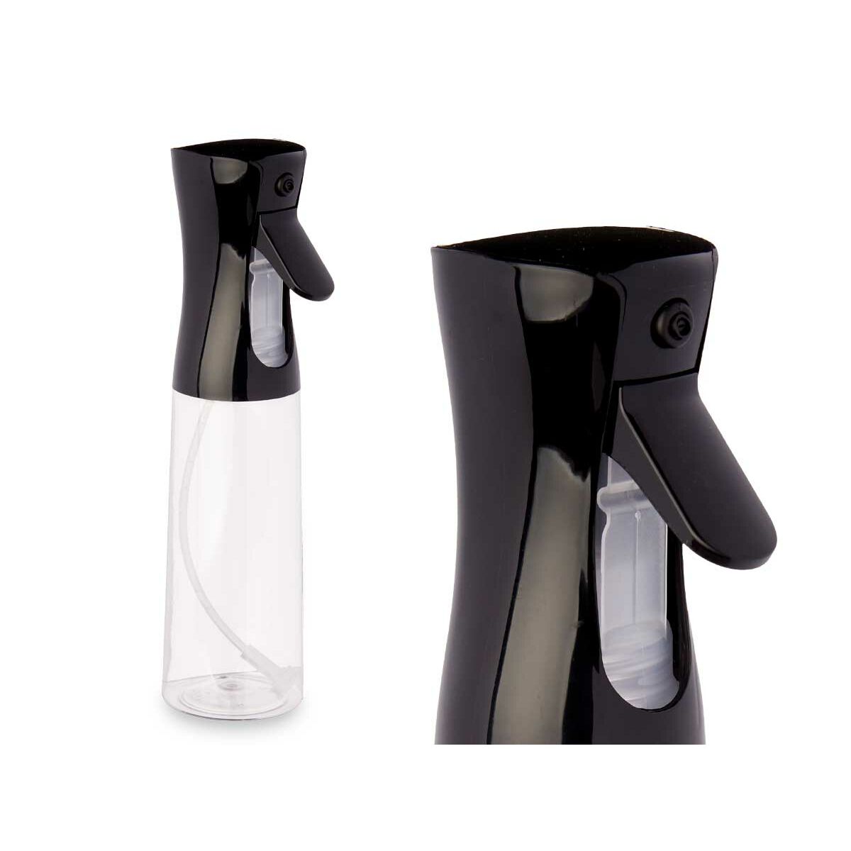 Spray à huile ou à vinaigre Kinvara Noir Transparent Polyéthylène polypropylène polystyrène PET 300 ml 8 x 24 x 6 cm (12 Unités)