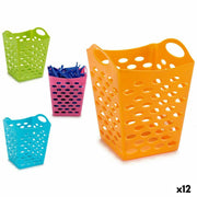 Panier pour pinces à linge Jaune Bleu Orange Rose Polyéthylène Plastique 13 x 17 x 13 cm (12 Unités)