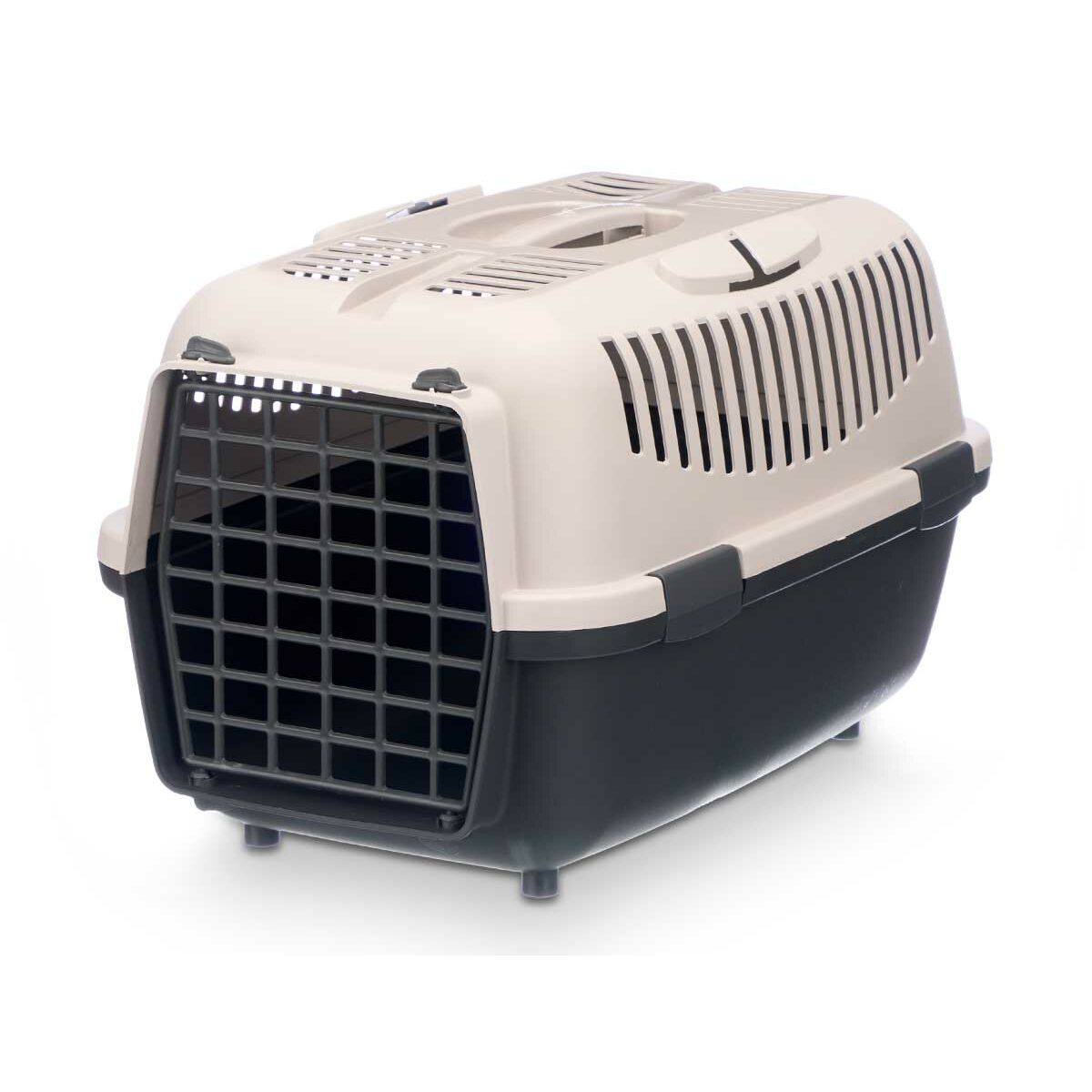 Cage de Transport Mascow Anthracite Gris clair Plastique 36 x 35 x 55 cm (6 Unités)