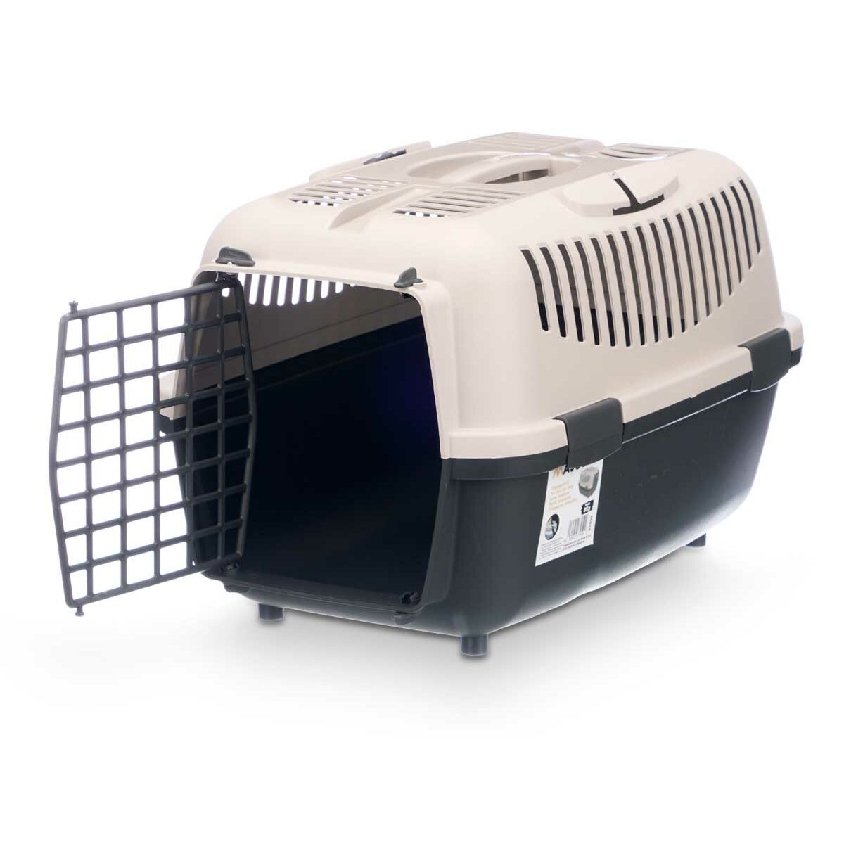 Cage de Transport Mascow Anthracite Gris clair Plastique 36 x 35 x 55 cm (6 Unités)