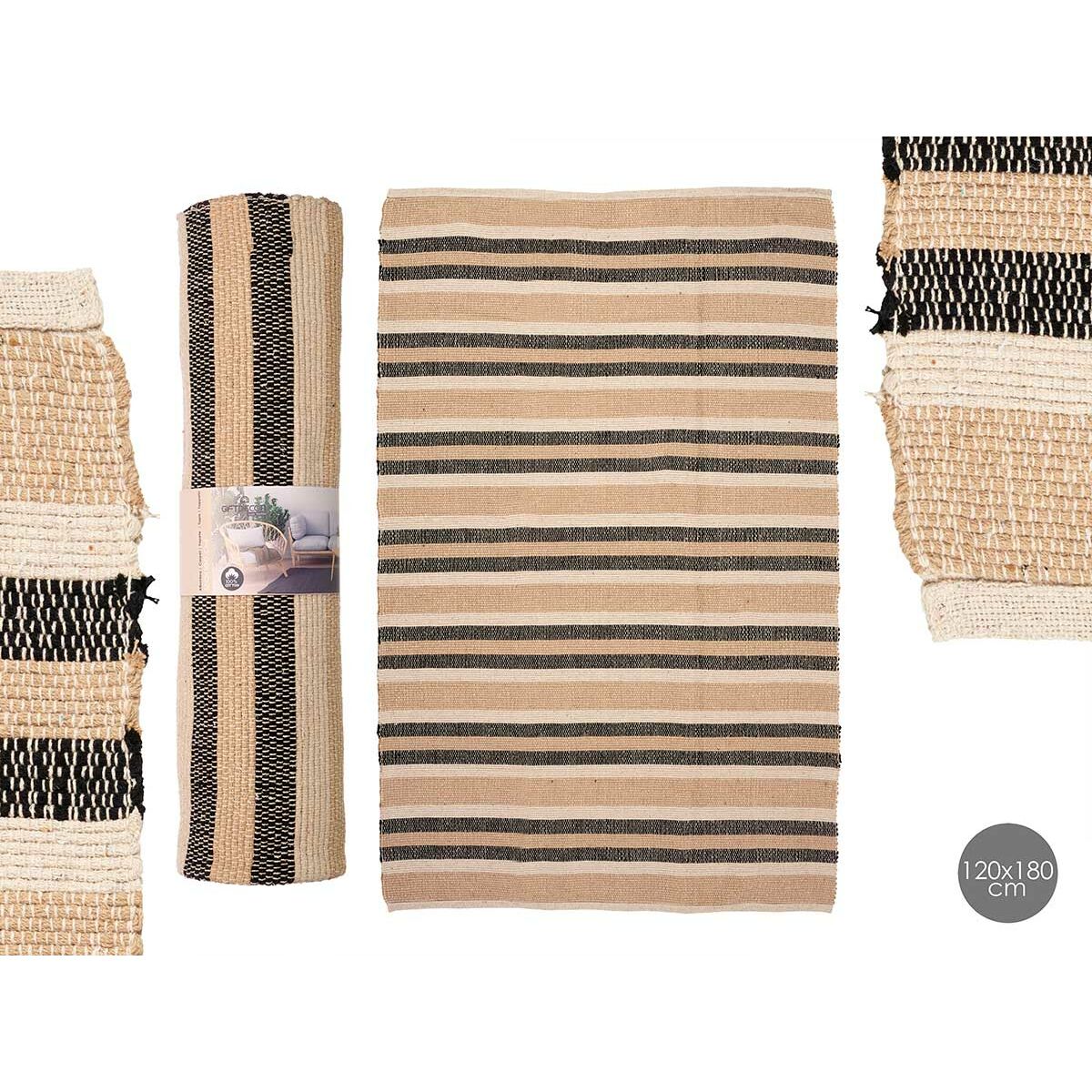 Tapis Gift Decor Blanc Marron Noir 120 x 180 cm 61 x 13 x 16 cm (4 Unités)