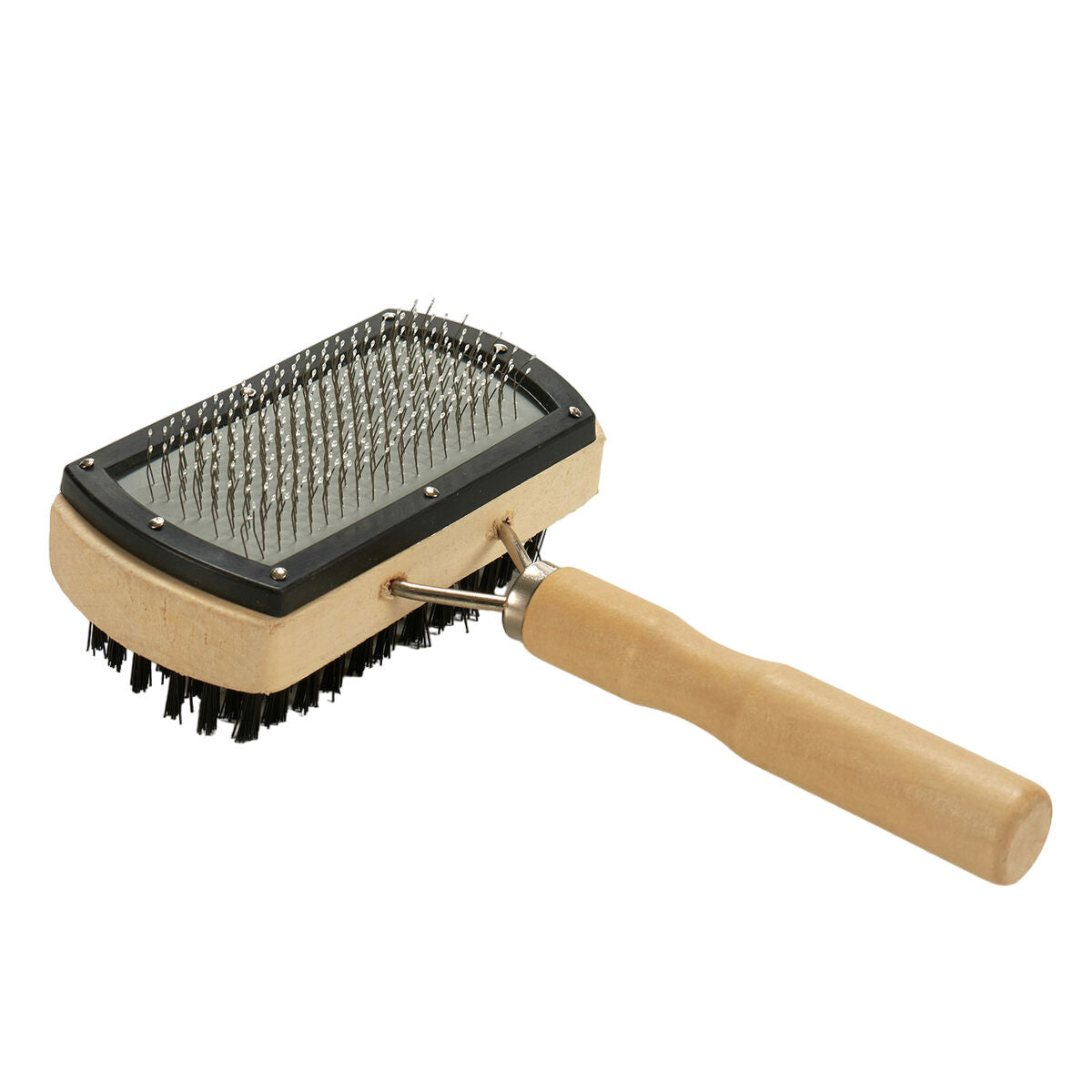 Brosse pour Chiens Mascow Marron Gris 10 x 17 x 5 cm Double (12 Unités)