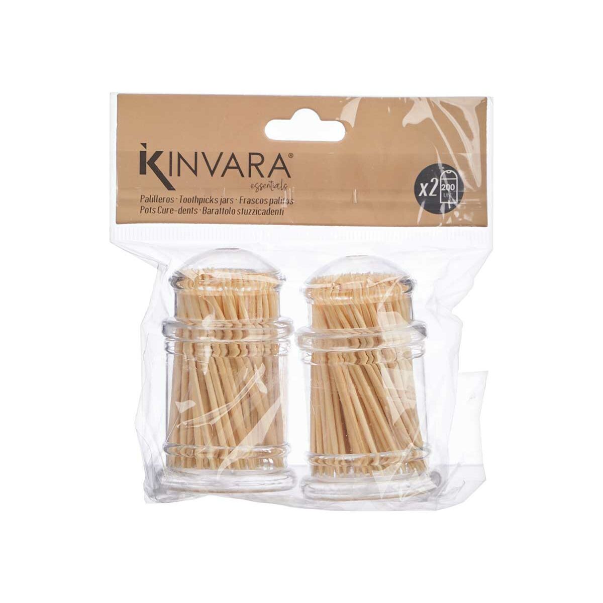 Porte cure-dents Kinvara Transparent 2 Pièces