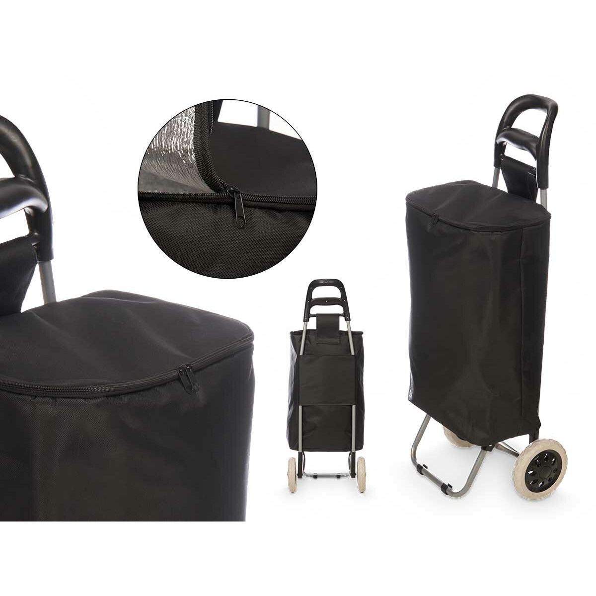 Panier à Courses Kinvara Noir 32 L 94 x 9 x 34,5 cm (6 Unités)