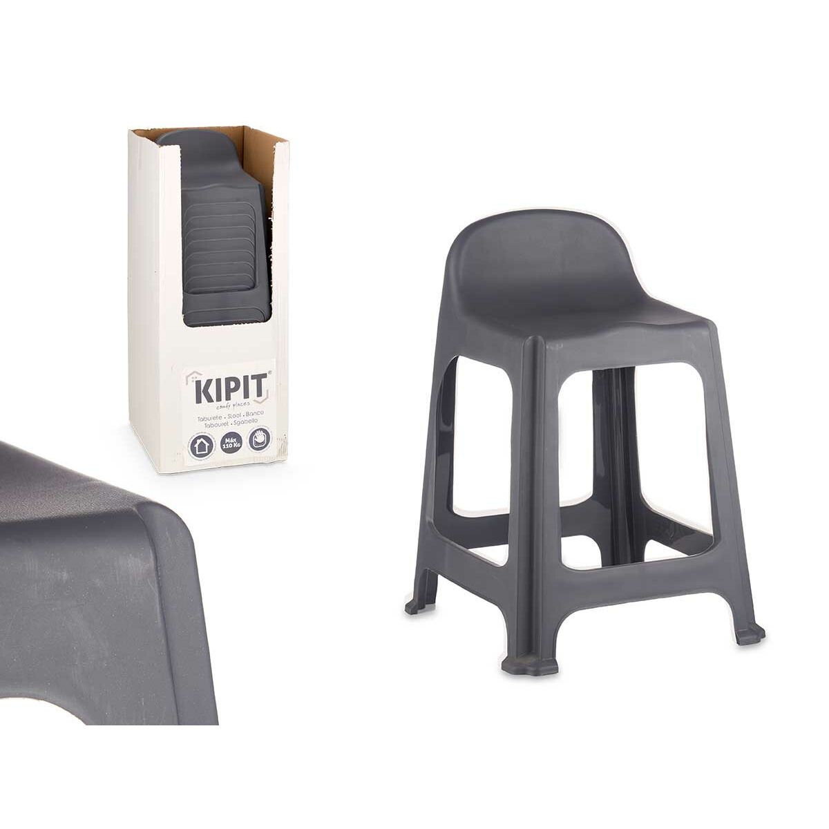 Tabouret Kipit polypropylène 40 x 59 x 44 cm (12 Unités)