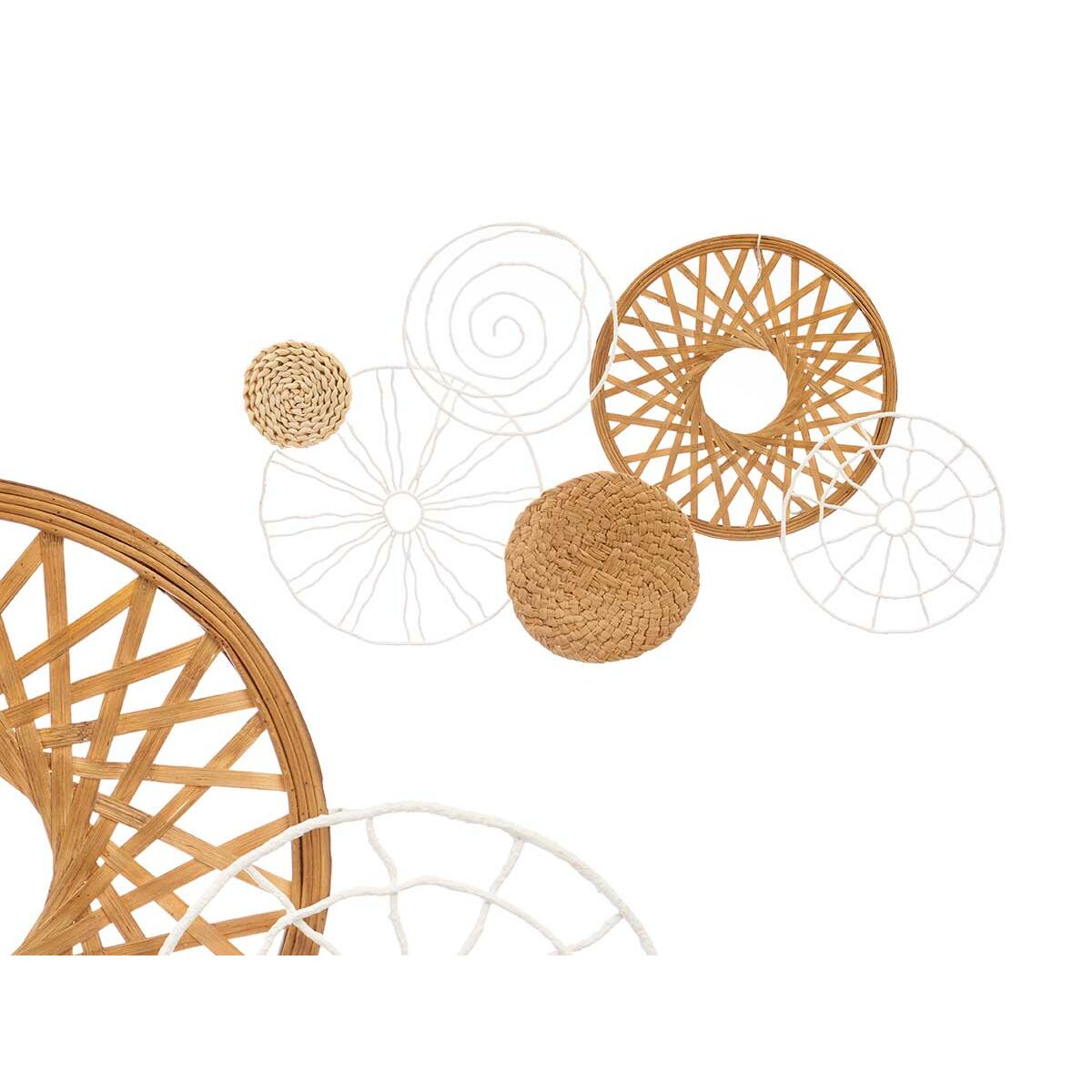 Décoration murale Gift Decor Blanc Marron Métal 71,1 x 3,8 x 42,5 cm (4 Unités)