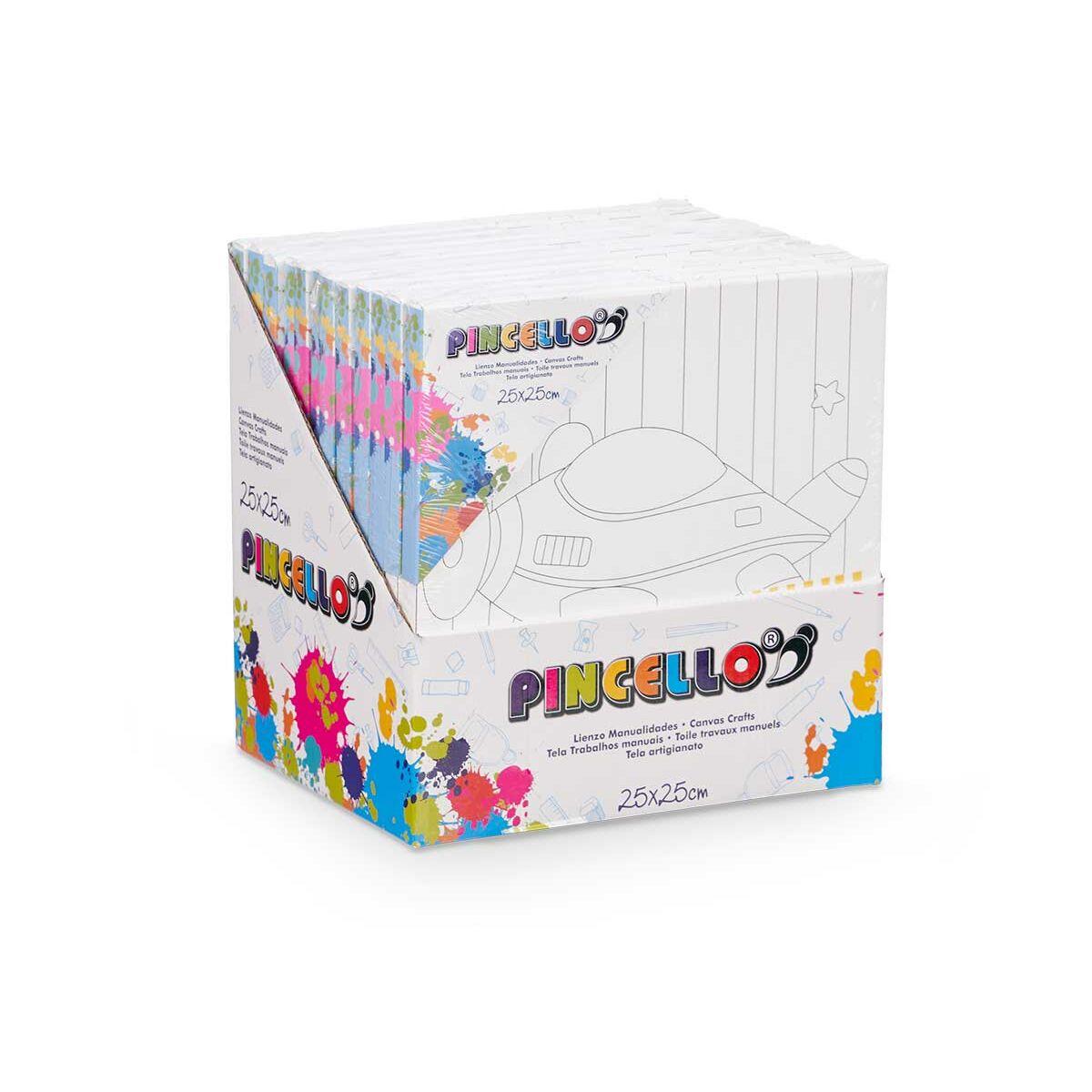 Toile Pincello Bois Tissu 12 Unités