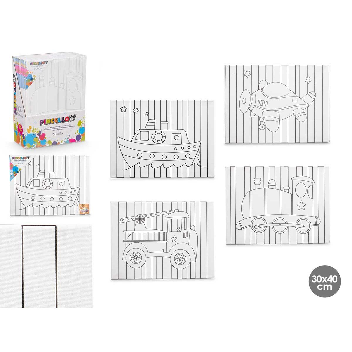 Toile Pincello Bois Tissu 8 Unités