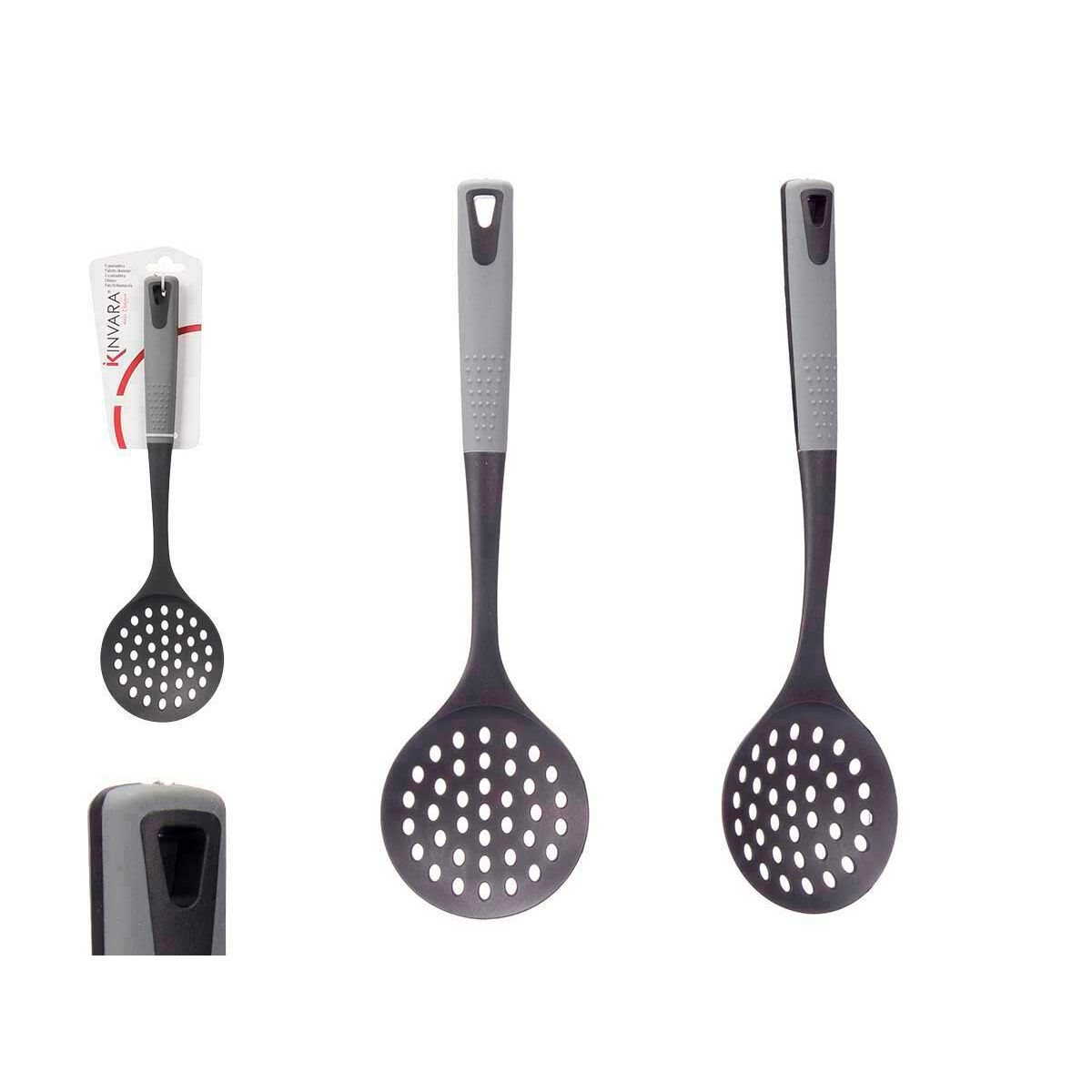 Écumoire Kinvara Noir Gris TPR PBT 10 x 35 x 2 cm (12 Unités)