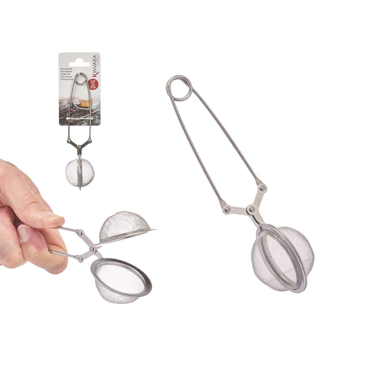 Infuseur Kinvara Métal Acier inoxydable Acier 5 x 16 x 5,3 cm (12 Unités)