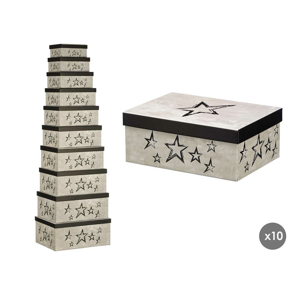 Boîte Décorative Pincello Noir Carton (2 Unités)