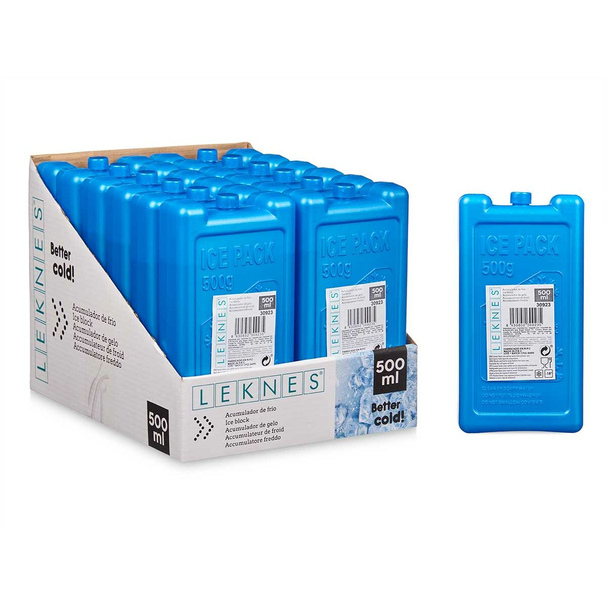 Pain de glace Leknes 500 ml 9,5 x 18 x 4 cm 18 x 4 x 9,5 cm (12 Unités)