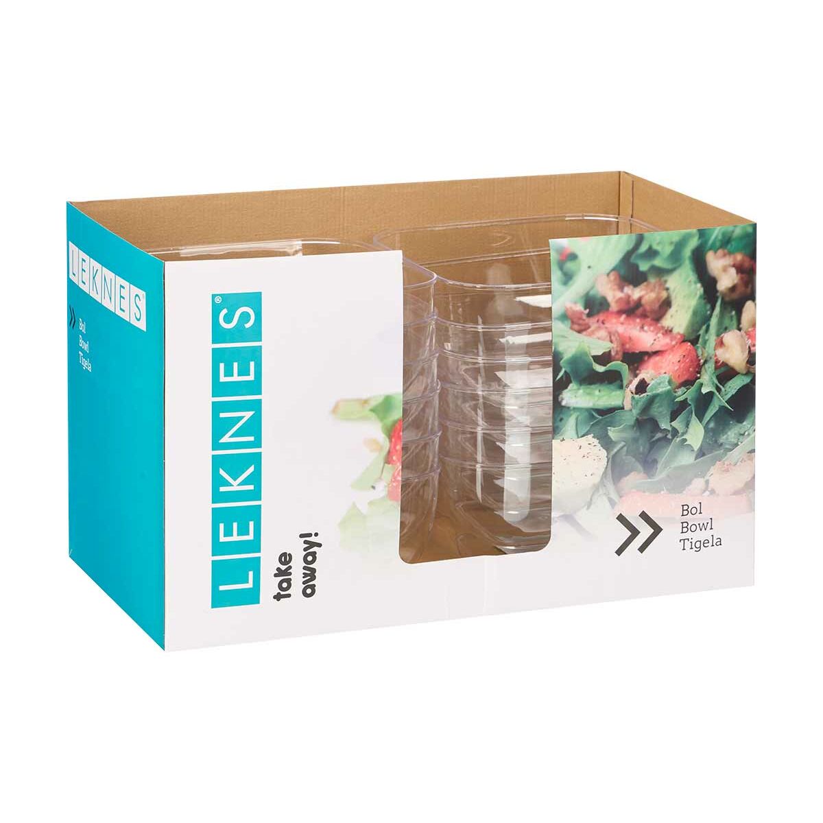 Service de vaisselle Leknes Transparent Plastique 5 L 25,5 x 12,3 x 25,5 cm (12 Unités)