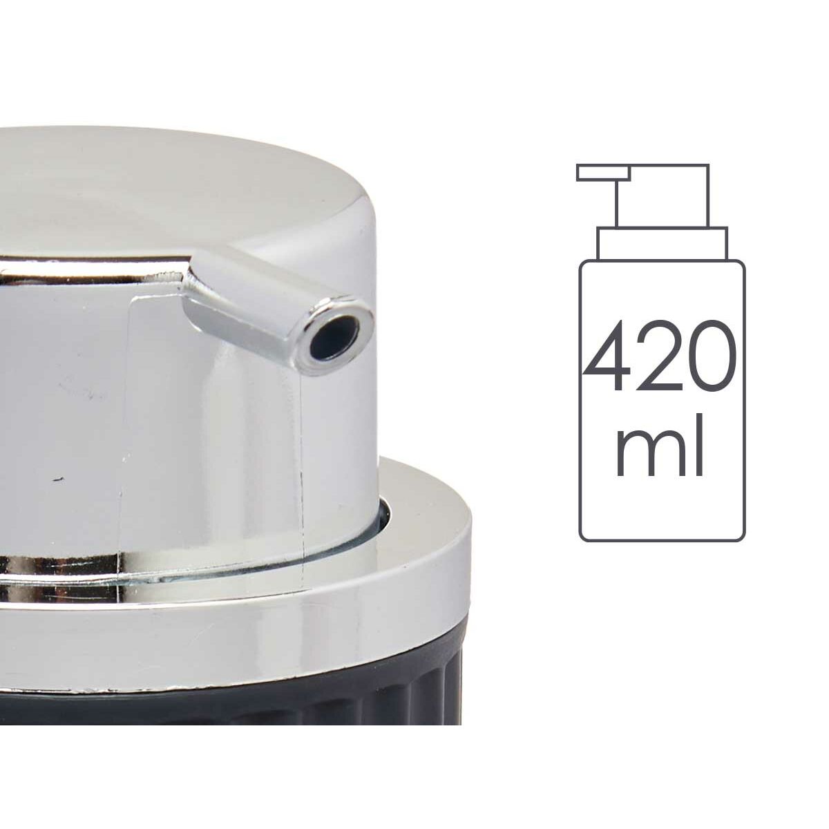 Distributeur de Savon Berilo Anthracite Plastique 420 ml 7 x 14,5 x 8,5 cm (16 Unités)