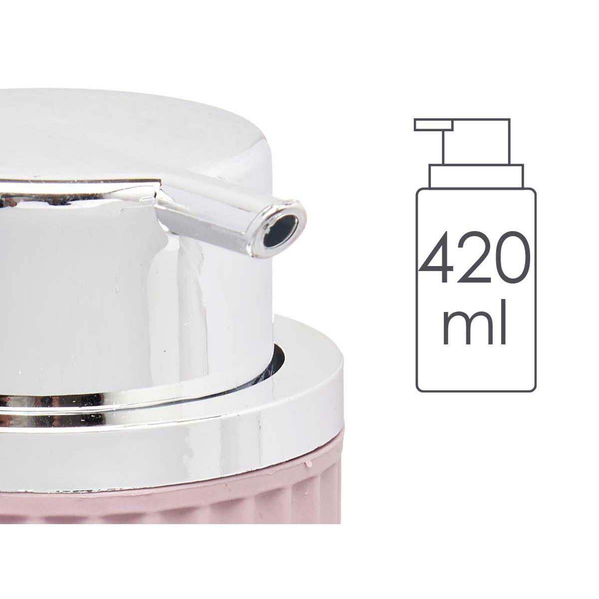 Distributeur de Savon Berilo Rose Plastique 420 ml 7 x 14,5 x 8,5 cm (16 Unités)