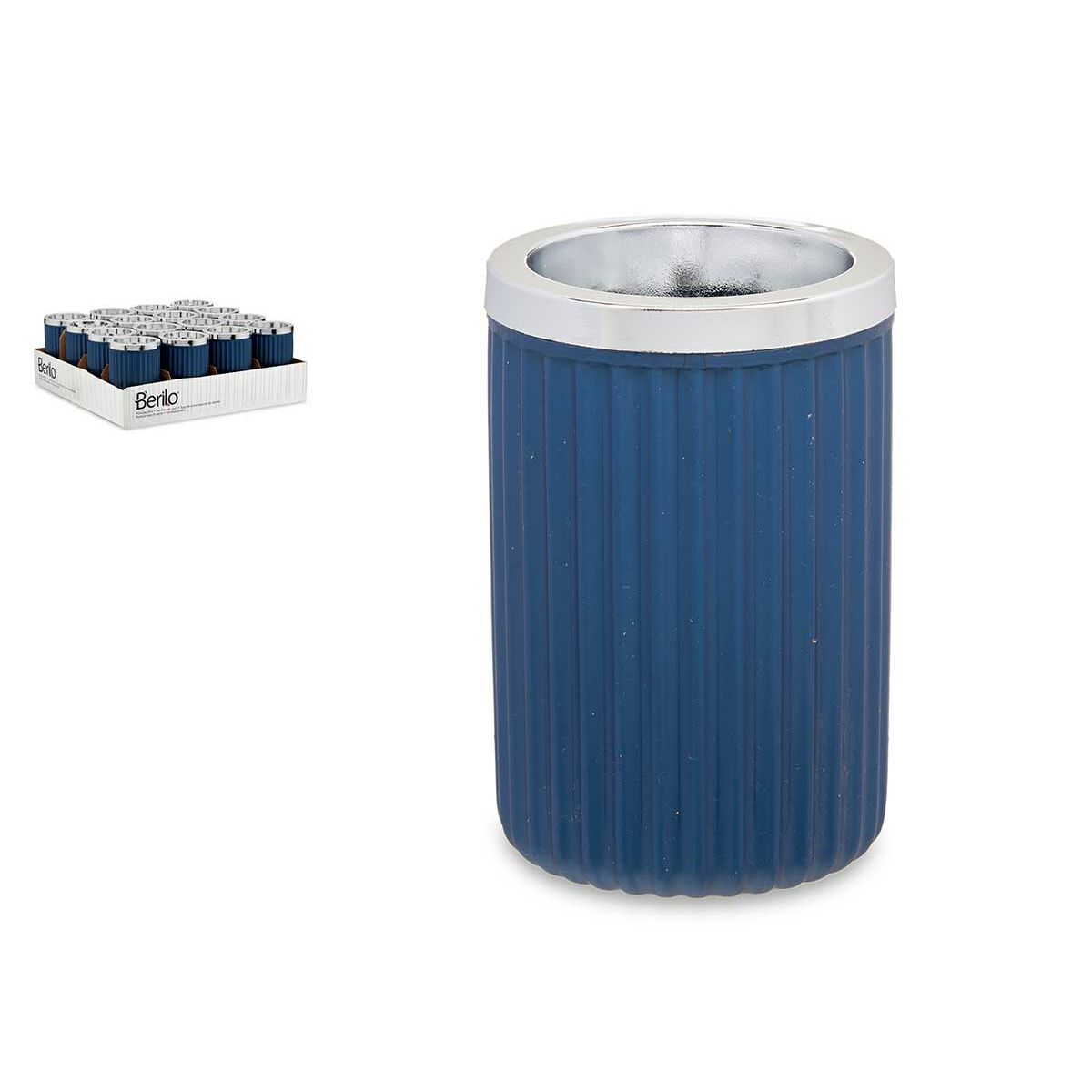 Verre Berilo Bleu Plastique 7,5 x 11,5 x 7,5 cm (16 Unités)