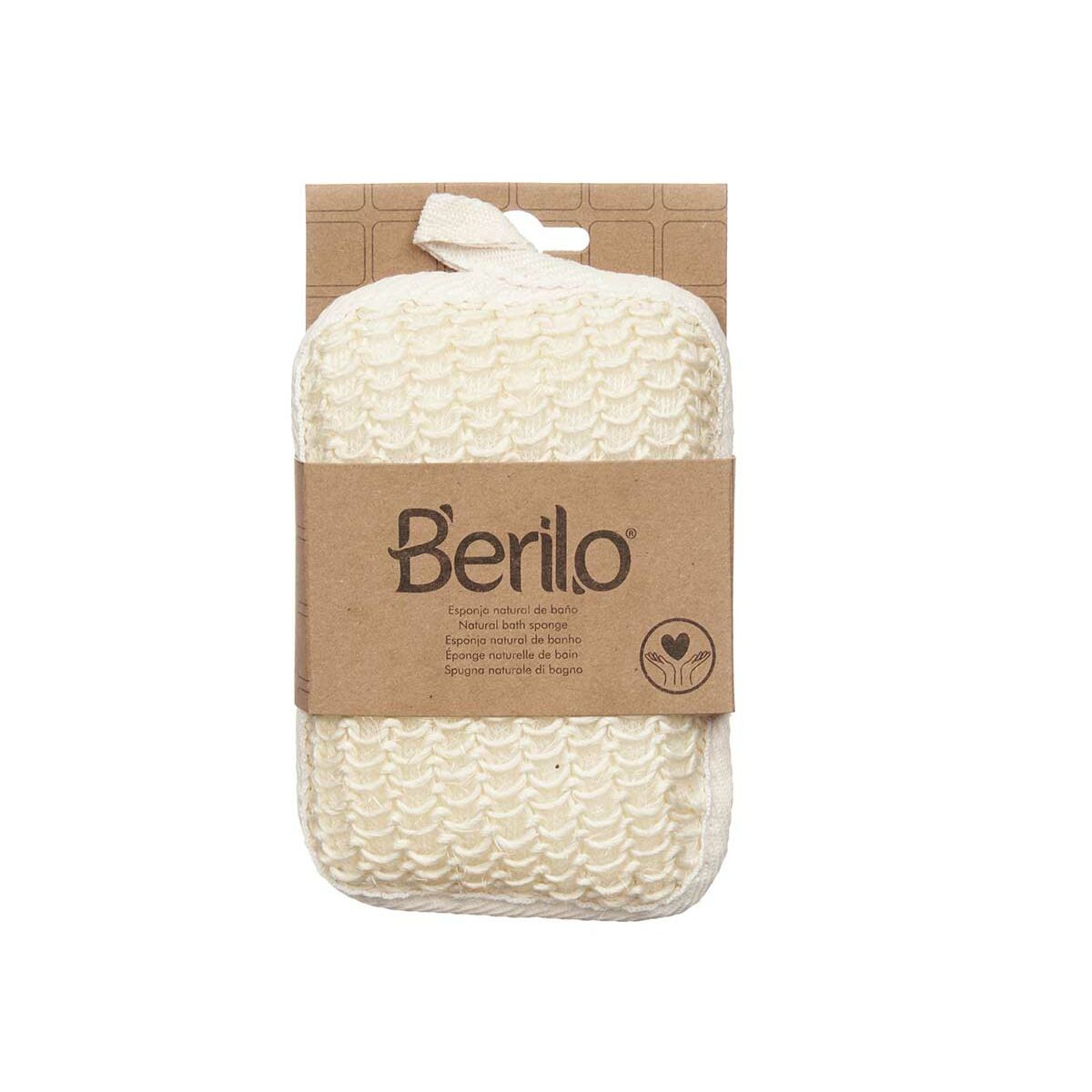 Éponge Corporelle Berilo Blanc Beige 11 x 16,5 x 3 cm (12 Unités)