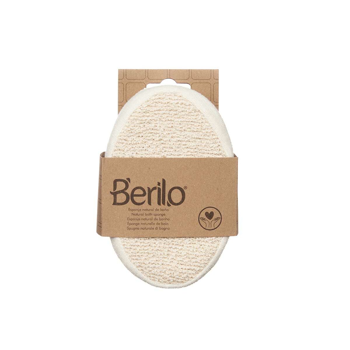 Éponge Corporelle Berilo Blanc Beige 15 x 5 x 10 cm (12 Unités)