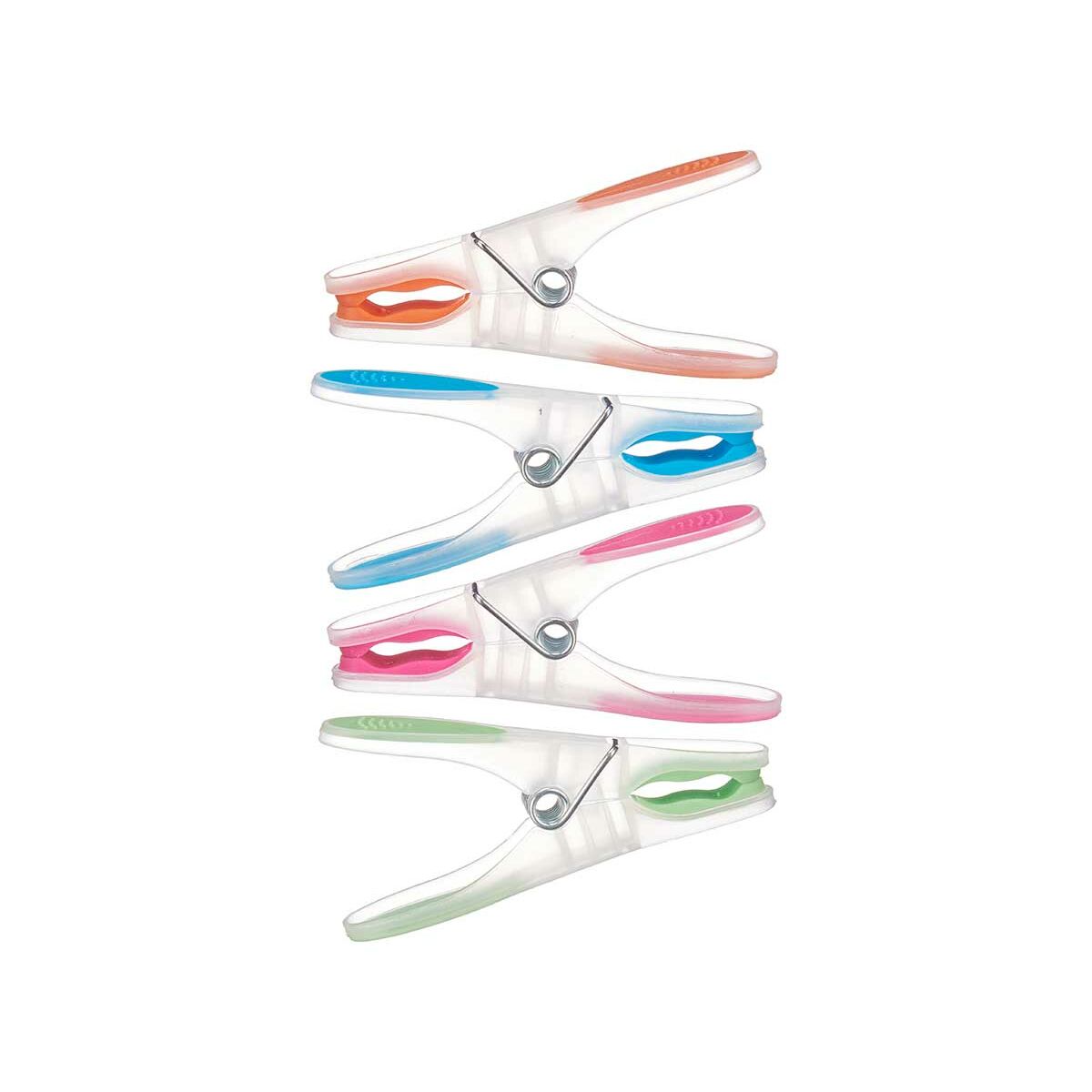 Pinces à linge Multicouleur Métal Silicone Plastique 8,3 x 3,5 cm (12 Unités)