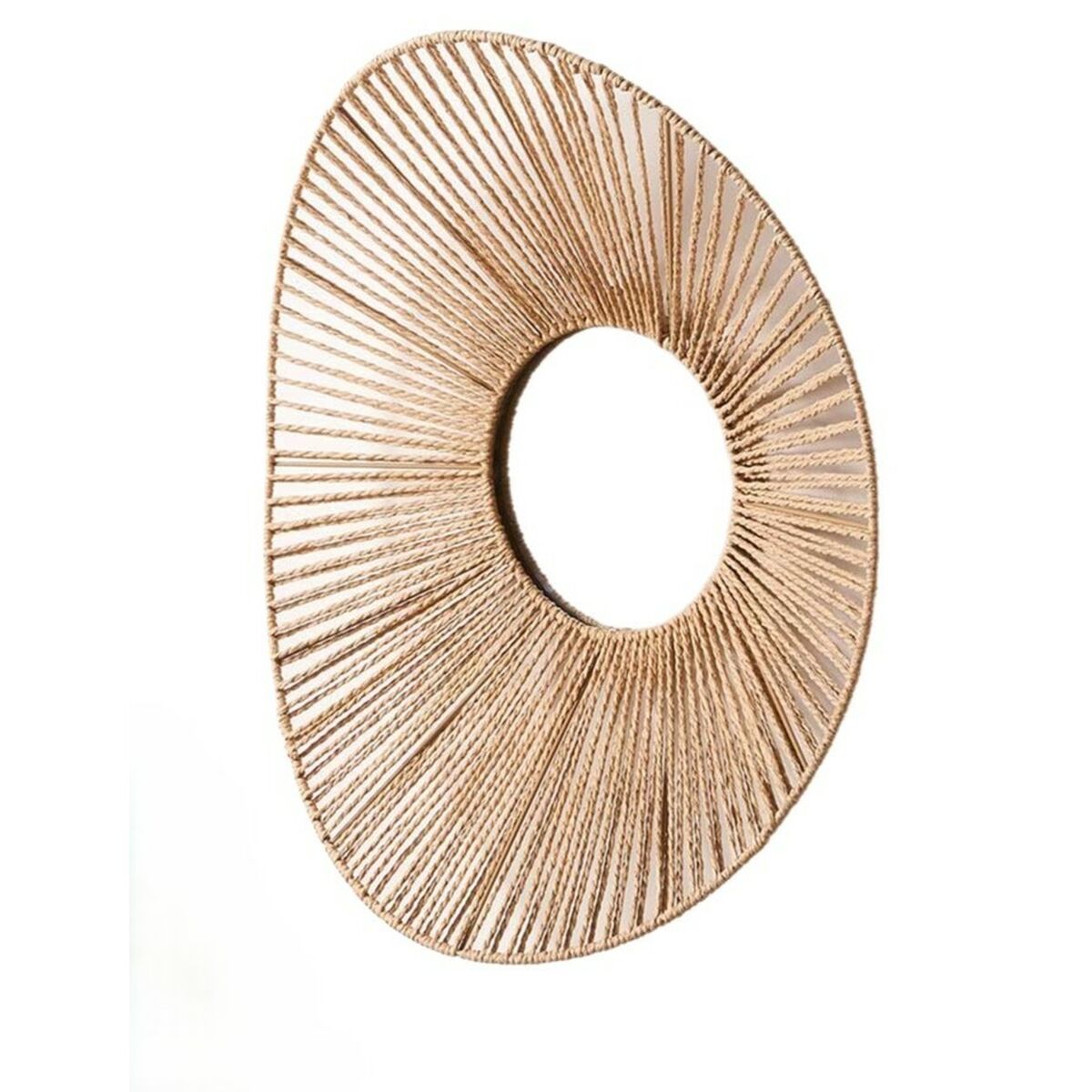 Miroir mural Gift Decor Naturel Oblongue 55 x 14 x 48 cm (4 Unités)