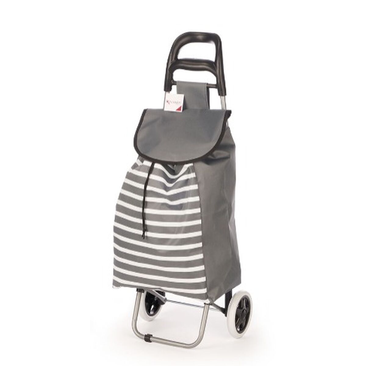 Panier à Courses Kinvara Blanc Gris 33 L 35,5 x 28 x 94 cm Rayures (6 Unités)