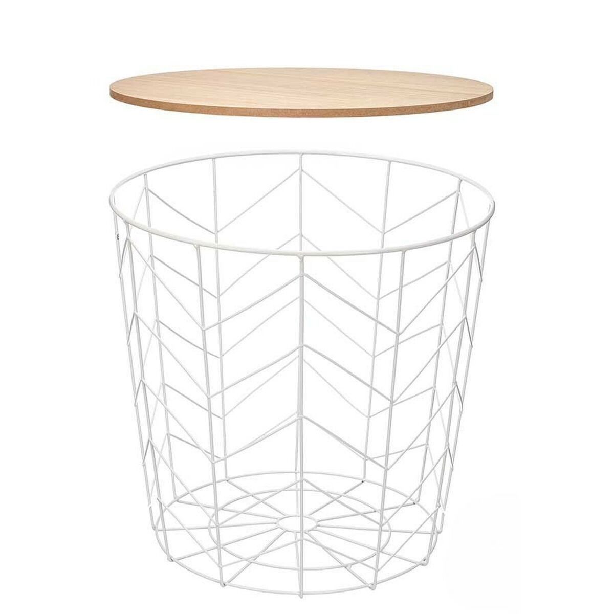 Table d'appoint Gift Decor Blanc Marron 39,5 x 37 x 39,5 cm (6 Unités)