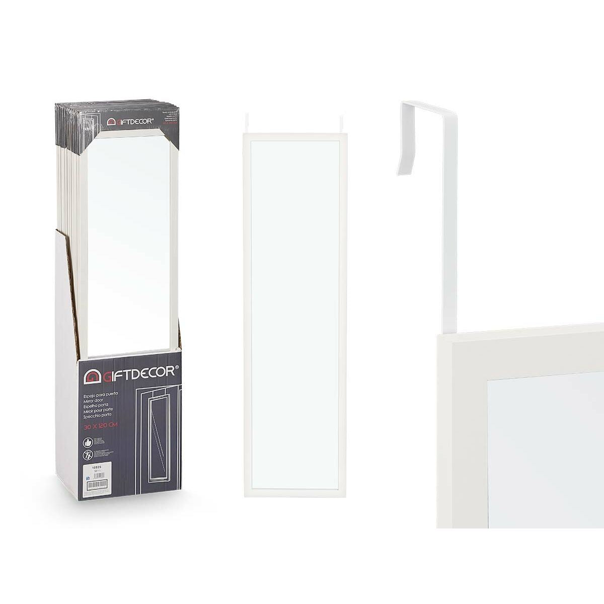 Miroir suspendu Gift Decor Blanc 30 x 120 cm (12 Unités)