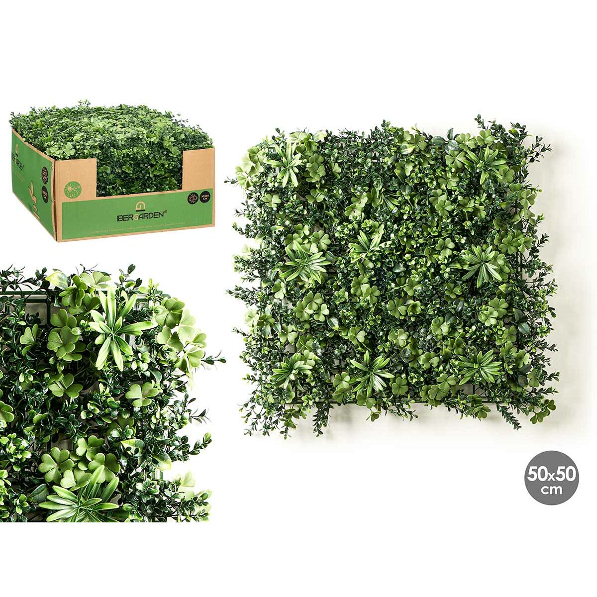 Jardin vertical Ibergarden Vert Plastique Volets 50 x 50 cm (10 Unités)