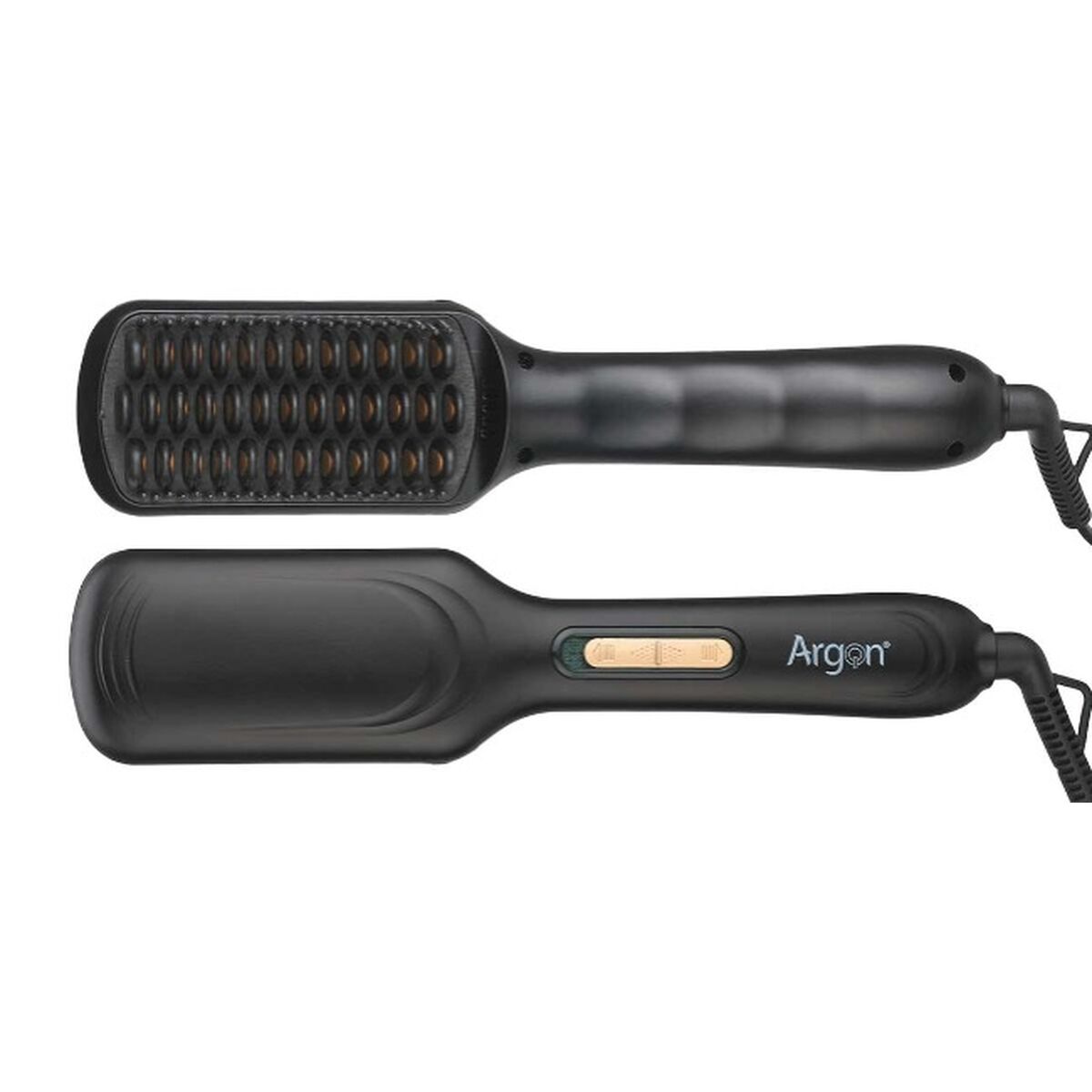 Brosse de Lissage Argon Noir Doré Métal Céramique Plastique 40 W
