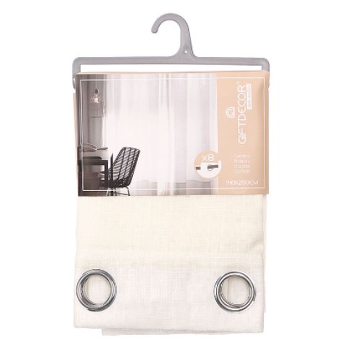 Rideau Gift Decor Blanc 140 x 260 cm Rayures (6 Unités)