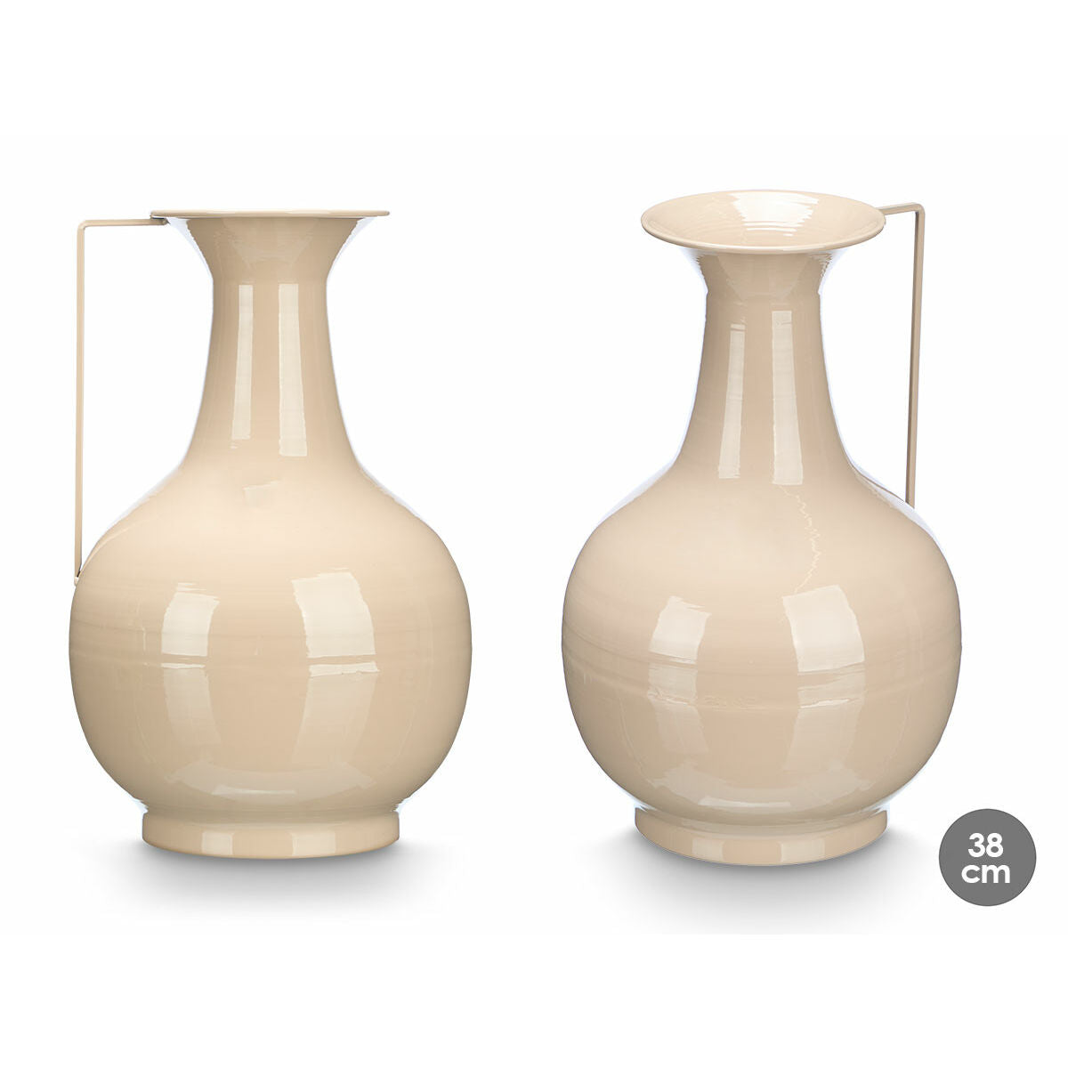 Vase Gift Decor Marron Fer Ballon 24 x 38 x 14,8 cm (4 Unités)