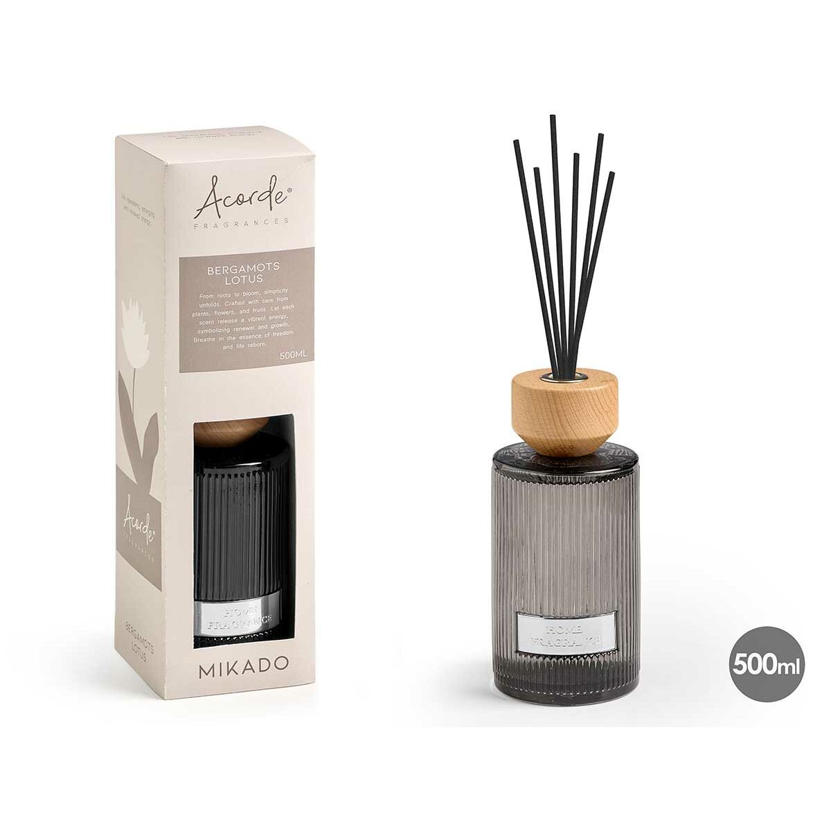 Bâtonnets Parfumés Acorde BERGAMOTS LOTUS 500 ml (6 Unités)