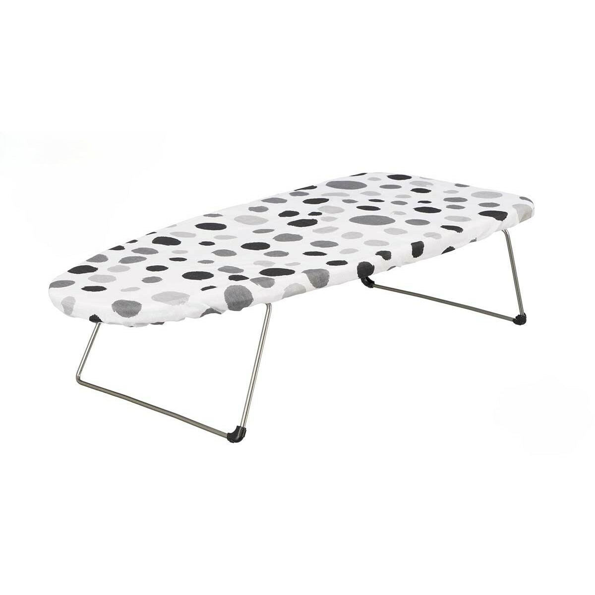 Table à Repasser Kipit Blanc Noir Métal Tissu Points Bureau (6 Unités)