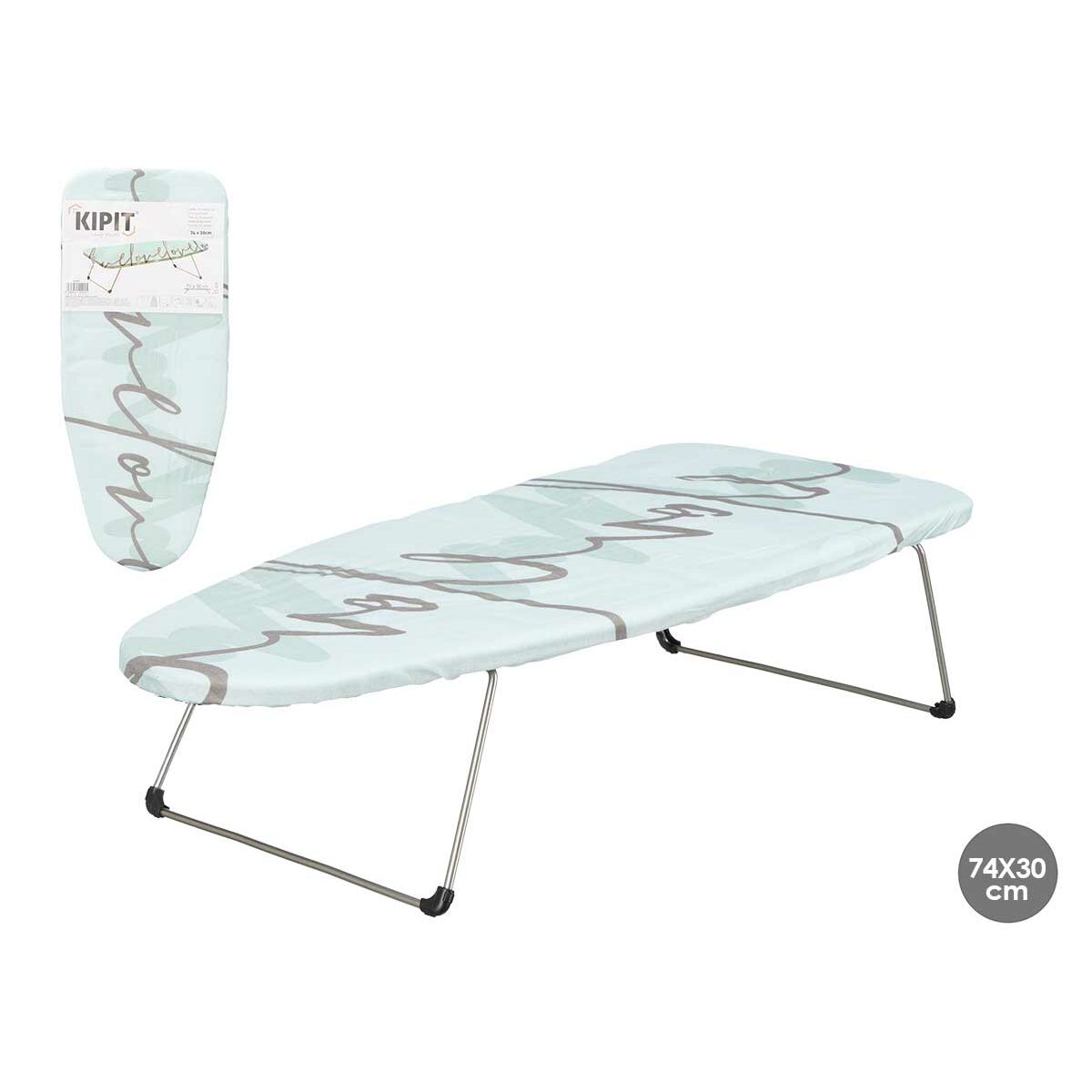Table à Repasser Kipit Love Bleu Noir Tissu Plastique Bureau (6 Unités)