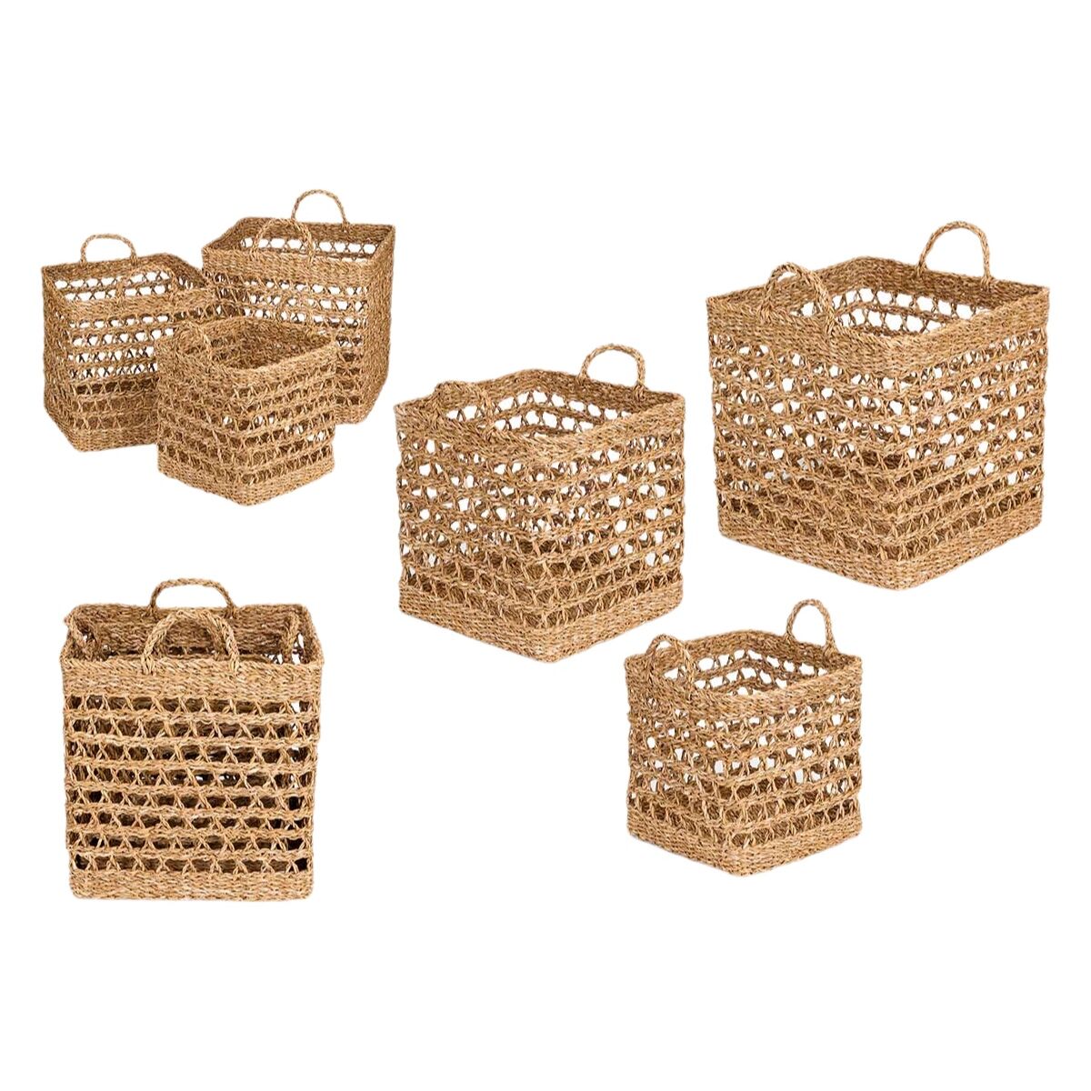 Lot de paniers Gift Decor Marron Algues marines 2 Pièces (2 Unités)