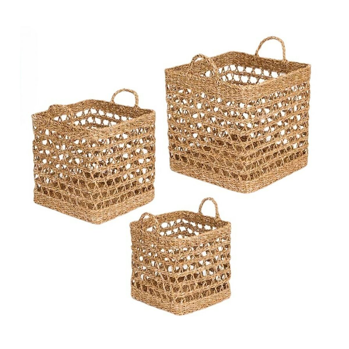 Lot de paniers Gift Decor Marron Algues marines 2 Pièces (2 Unités)