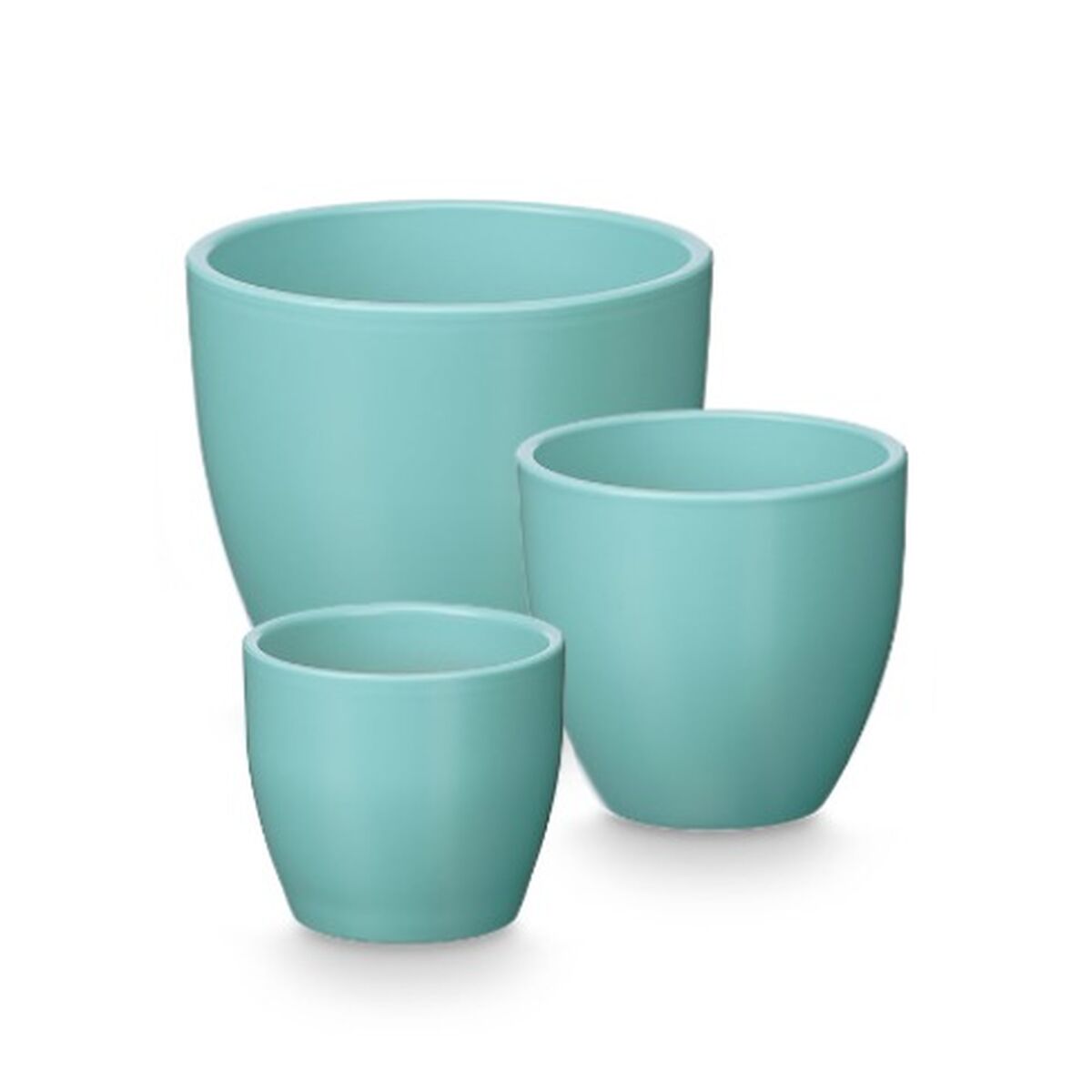 Set de pots Ibergarden Turquoise Argile Ø 14 cm Ø 22 cm Ø 17 cm 3 Pièces