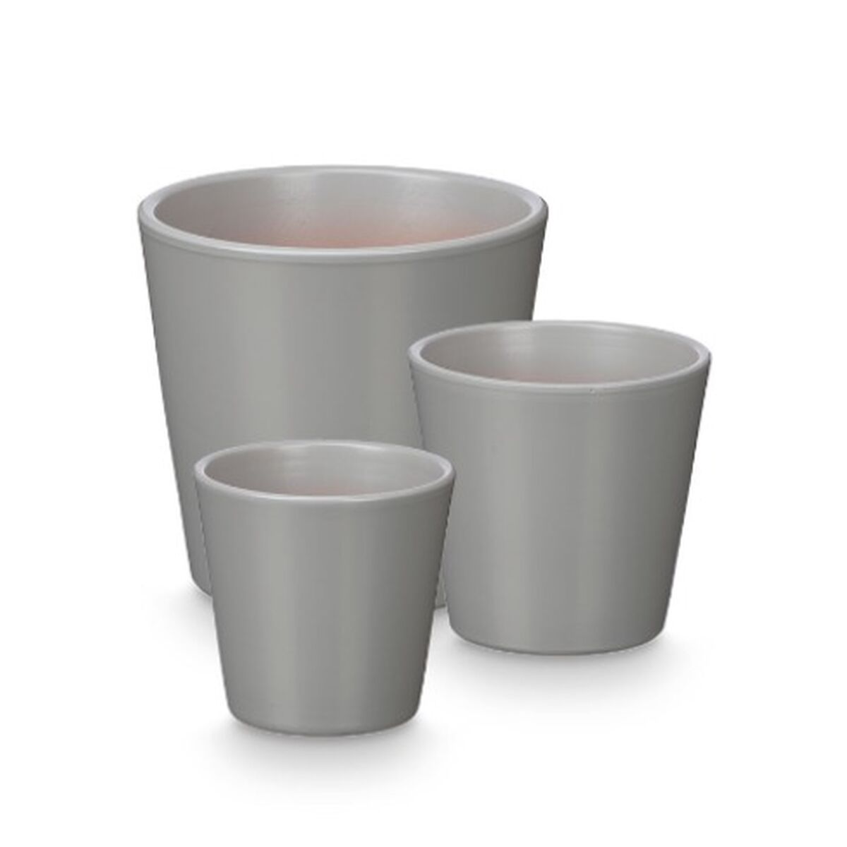 Set de pots Ibergarden Gris Argile Ø 14 cm Ø 22 cm Ø 17 cm 3 Pièces