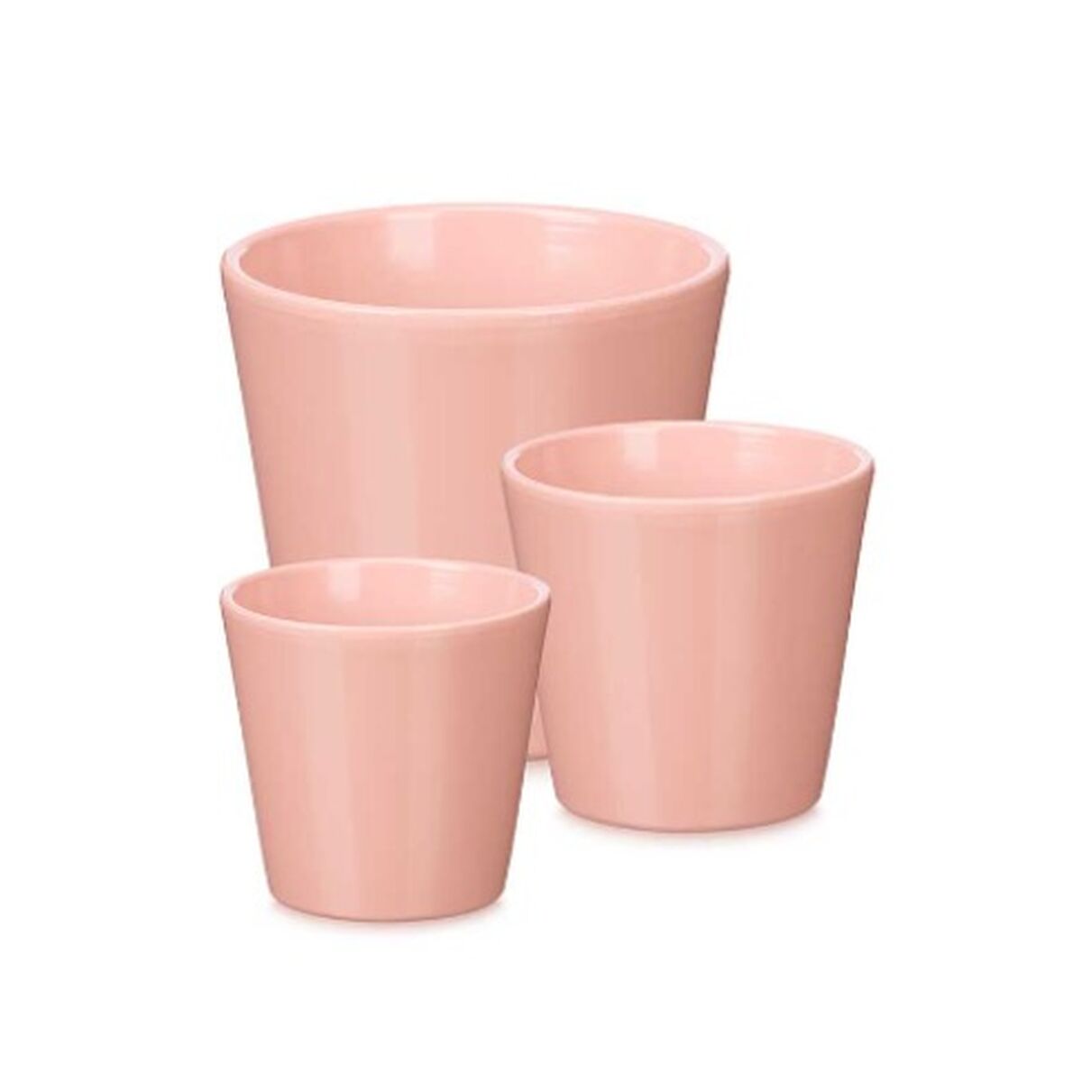 Set de pots Ibergarden Rose Argile Ø 14 cm Ø 22 cm Ø 17 cm 3 Pièces
