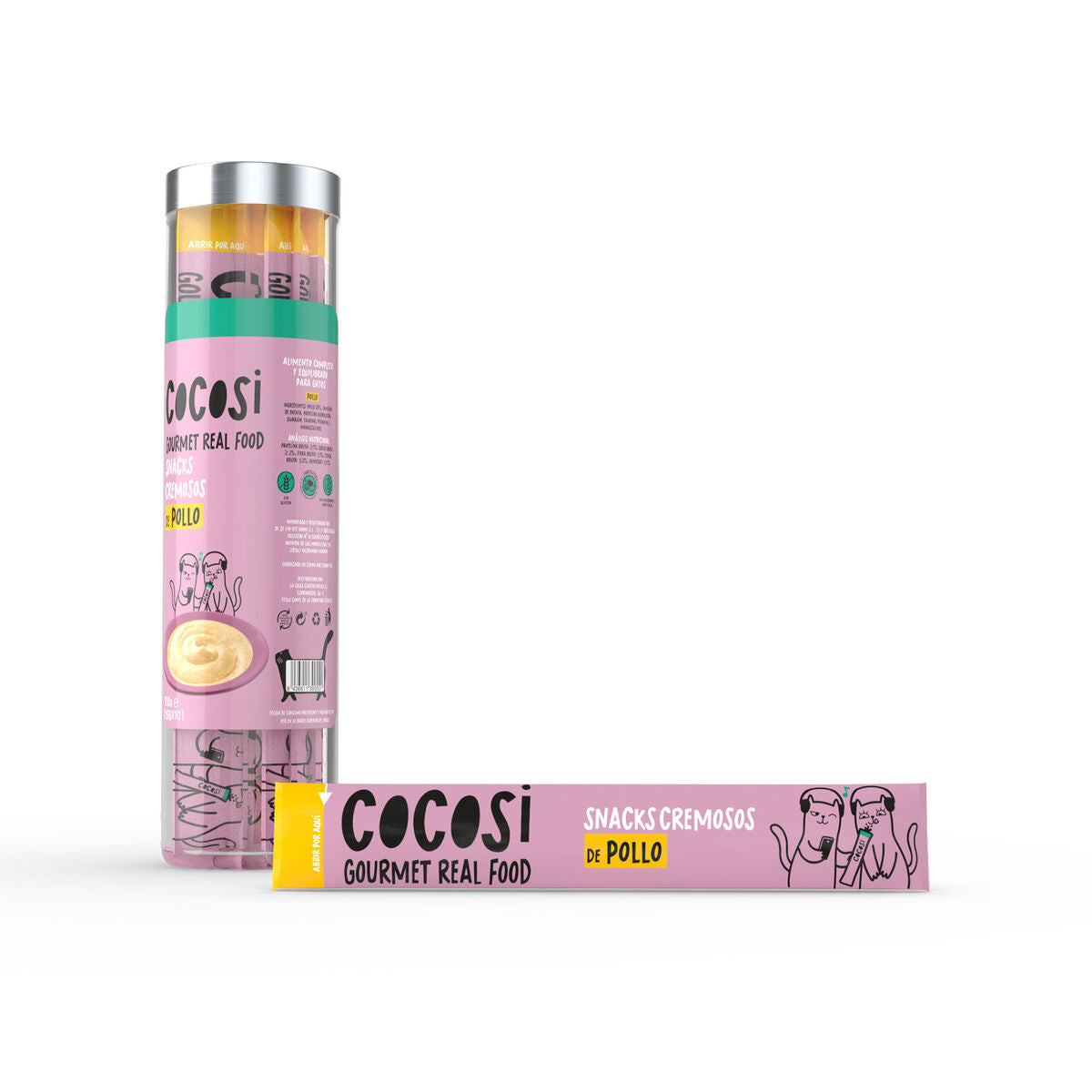 Collation pour Chat Cocosi Gourmet Real Food Poulet 10 Pièces (8 Unités)