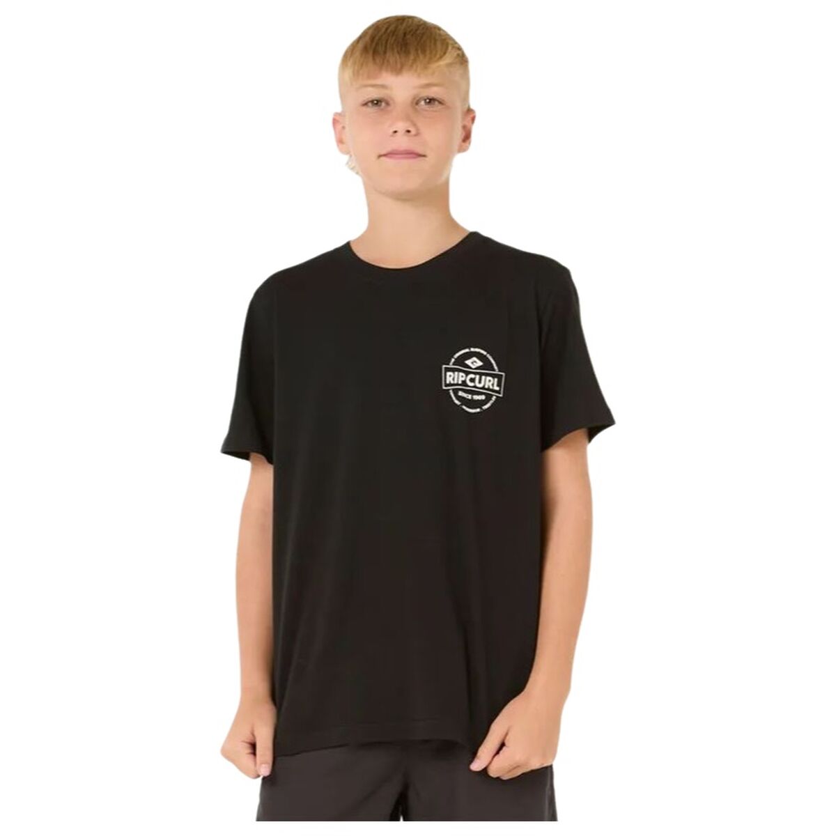 T shirt à manches courtes Enfant Rip Curl Staple Noir