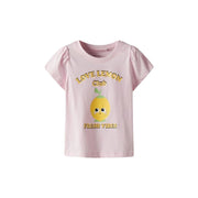 T shirt à manches courtes Enfant Name It Nmfvibeke Capsl Ballerina Rose