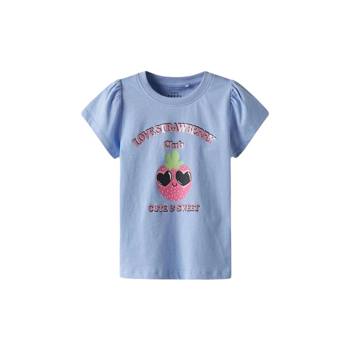 T shirt à manches courtes Enfant Name It Nmfvibeke Capsl Serenity Indigo