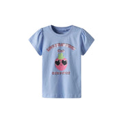 T shirt à manches courtes Enfant Name It Nmfvibeke Capsl Serenity Indigo